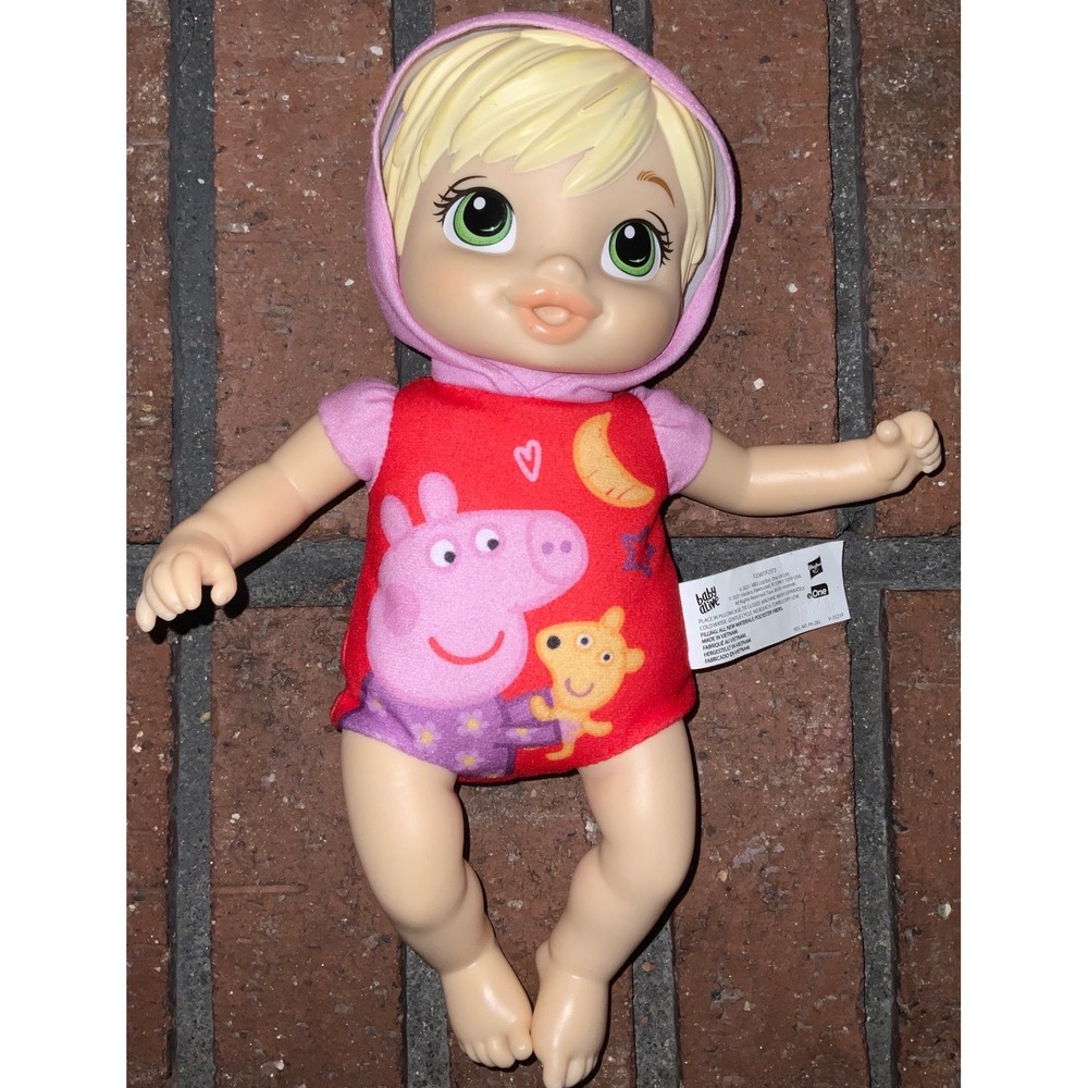 Baby Alive Peppa Pig Doll Blonde Hair Green Eyes Red Onesie Hasbro 2021 F2387